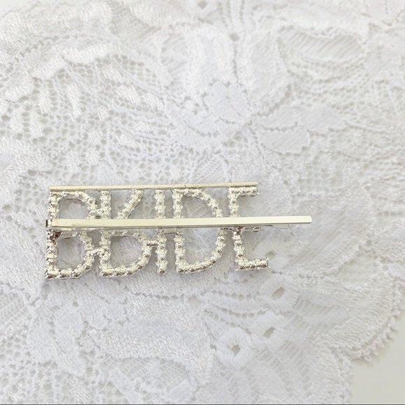 Bride Word Rhinestone Hair Pin Bobby Pin NWT - Picture 6 of 6